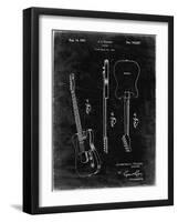 PP121- Black Grunge Fender Broadcaster Electric Guitar Patent Poster-Cole Borders-Framed Giclee Print