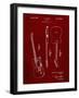 PP121- Burgundy Fender Broadcaster Electric Guitar Patent Poster-Cole Borders-Framed Giclee Print