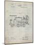 PP122- Antique Grid Parchment Steam Locomotive 1886 Patent Poster-Cole Borders-Mounted Giclee Print