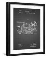 PP122- Black Grid Steam Locomotive 1886 Patent Poster-Cole Borders-Framed Giclee Print