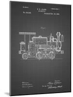 PP122- Black Grid Steam Locomotive 1886 Patent Poster-Cole Borders-Mounted Giclee Print