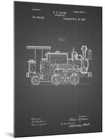 PP122- Black Grid Steam Locomotive 1886 Patent Poster-Cole Borders-Mounted Giclee Print