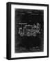 PP122- Black Grunge Steam Locomotive 1886 Patent Poster-Cole Borders-Framed Giclee Print