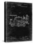 PP122- Black Grunge Steam Locomotive 1886 Patent Poster-Cole Borders-Stretched Canvas