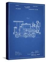 PP122- Blueprint Steam Locomotive 1886 Patent Poster-Cole Borders-Stretched Canvas