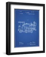 PP122- Blueprint Steam Locomotive 1886 Patent Poster-Cole Borders-Framed Giclee Print