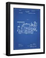 PP122- Blueprint Steam Locomotive 1886 Patent Poster-Cole Borders-Framed Giclee Print