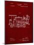 PP122- Burgundy Steam Locomotive 1886 Patent Poster-Cole Borders-Mounted Giclee Print