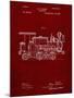 PP122- Burgundy Steam Locomotive 1886 Patent Poster-Cole Borders-Mounted Giclee Print