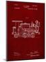 PP122- Burgundy Steam Locomotive 1886 Patent Poster-Cole Borders-Mounted Premium Giclee Print