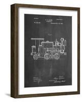 PP122- Chalkboard Steam Locomotive 1886 Patent Poster-Cole Borders-Framed Giclee Print