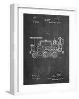 PP122- Chalkboard Steam Locomotive 1886 Patent Poster-Cole Borders-Framed Giclee Print