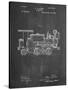 PP122- Chalkboard Steam Locomotive 1886 Patent Poster-Cole Borders-Stretched Canvas