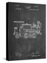 PP122- Chalkboard Steam Locomotive 1886 Patent Poster-Cole Borders-Stretched Canvas