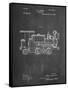PP122- Chalkboard Steam Locomotive 1886 Patent Poster-Cole Borders-Framed Stretched Canvas