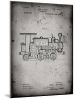 PP122- Faded Grey Steam Locomotive 1886 Patent Poster-Cole Borders-Mounted Giclee Print