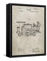 PP122- Sandstone Steam Locomotive 1886 Patent Poster-Cole Borders-Framed Stretched Canvas