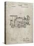 PP122- Sandstone Steam Locomotive 1886 Patent Poster-Cole Borders-Stretched Canvas