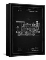 PP122- Vintage Black Steam Locomotive 1886 Patent Poster-Cole Borders-Framed Stretched Canvas