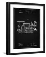 PP122- Vintage Black Steam Locomotive 1886 Patent Poster-Cole Borders-Framed Giclee Print