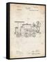 PP122- Vintage Parchment Steam Locomotive 1886 Patent Poster-Cole Borders-Framed Stretched Canvas