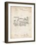 PP122- Vintage Parchment Steam Locomotive 1886 Patent Poster-Cole Borders-Framed Giclee Print