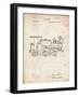 PP122- Vintage Parchment Steam Locomotive 1886 Patent Poster-Cole Borders-Framed Giclee Print