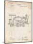 PP122- Vintage Parchment Steam Locomotive 1886 Patent Poster-Cole Borders-Mounted Giclee Print