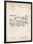 PP122- Vintage Parchment Steam Locomotive 1886 Patent Poster-Cole Borders-Framed Giclee Print