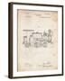 PP122- Vintage Parchment Steam Locomotive 1886 Patent Poster-Cole Borders-Framed Giclee Print