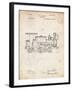 PP122- Vintage Parchment Steam Locomotive 1886 Patent Poster-Cole Borders-Framed Giclee Print