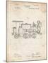 PP122- Vintage Parchment Steam Locomotive 1886 Patent Poster-Cole Borders-Mounted Giclee Print