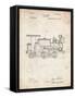 PP122- Vintage Parchment Steam Locomotive 1886 Patent Poster-Cole Borders-Framed Stretched Canvas