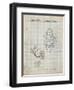 PP123- Antique Grid Parchment Mr. Potato Head Patent Poster-Cole Borders-Framed Giclee Print