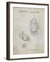 PP123- Antique Grid Parchment Mr. Potato Head Patent Poster-Cole Borders-Framed Giclee Print