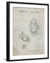 PP123- Antique Grid Parchment Mr. Potato Head Patent Poster-Cole Borders-Framed Giclee Print