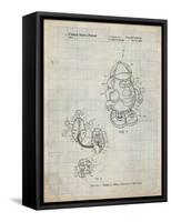 PP123- Antique Grid Parchment Mr. Potato Head Patent Poster-Cole Borders-Framed Stretched Canvas