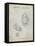PP123- Antique Grid Parchment Mr. Potato Head Patent Poster-Cole Borders-Framed Stretched Canvas