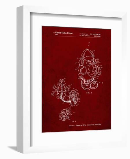 PP123- Burgundy Mr. Potato Head Patent Poster-Cole Borders-Framed Giclee Print