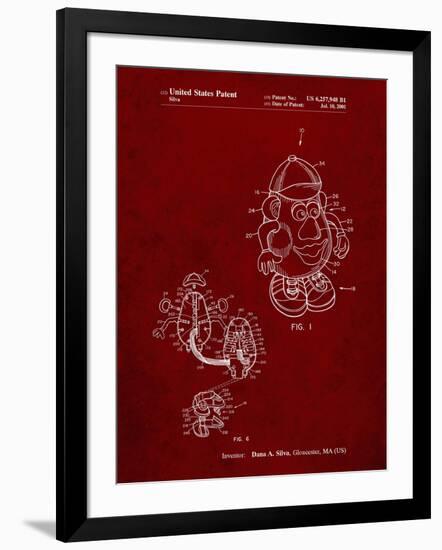 PP123- Burgundy Mr. Potato Head Patent Poster-Cole Borders-Framed Giclee Print