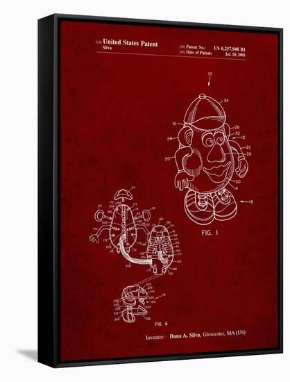 PP123- Burgundy Mr. Potato Head Patent Poster-Cole Borders-Framed Stretched Canvas