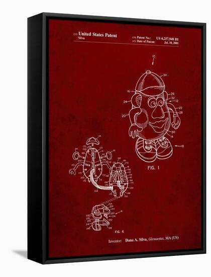 PP123- Burgundy Mr. Potato Head Patent Poster-Cole Borders-Framed Stretched Canvas