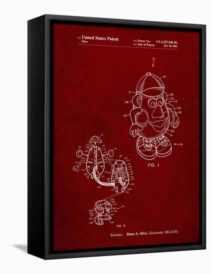 PP123- Burgundy Mr. Potato Head Patent Poster-Cole Borders-Framed Stretched Canvas