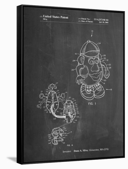 PP123- Chalkboard Mr. Potato Head Patent Poster-Cole Borders-Framed Stretched Canvas