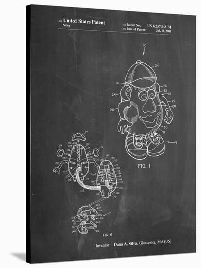 PP123- Chalkboard Mr. Potato Head Patent Poster-Cole Borders-Stretched Canvas