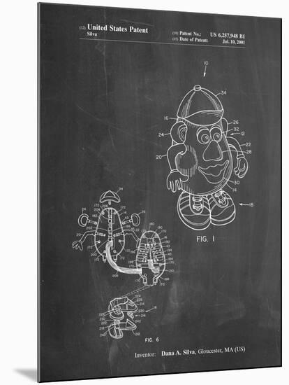 PP123- Chalkboard Mr. Potato Head Patent Poster-Cole Borders-Mounted Giclee Print