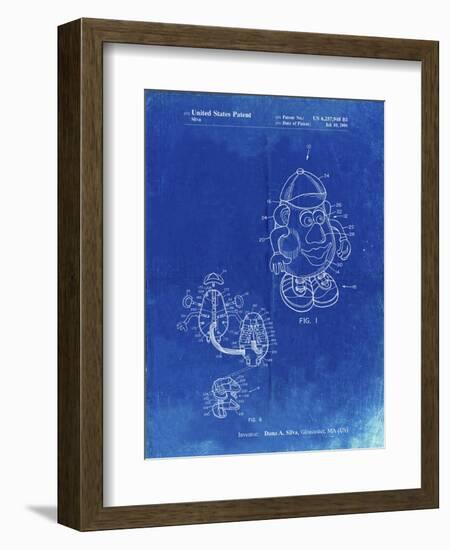 PP123- Faded Blueprint Mr. Potato Head Patent Poster-Cole Borders-Framed Giclee Print