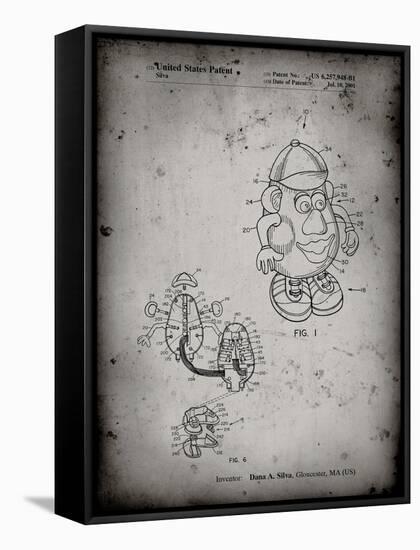 PP123- Faded Grey Mr. Potato Head Patent Poster-Cole Borders-Framed Stretched Canvas