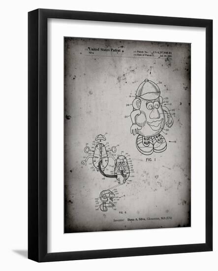 PP123- Faded Grey Mr. Potato Head Patent Poster-Cole Borders-Framed Giclee Print