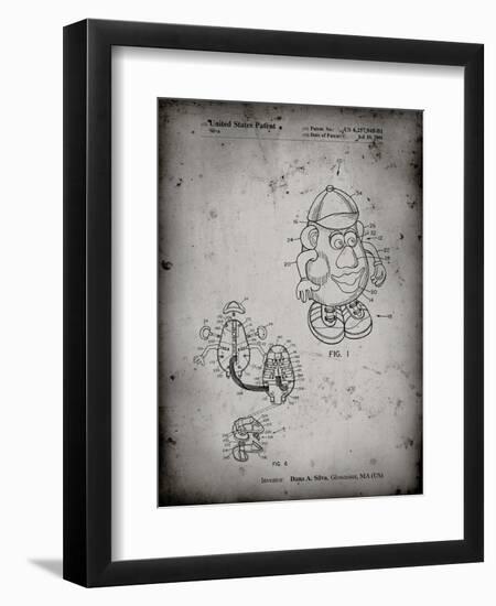 PP123- Faded Grey Mr. Potato Head Patent Poster-Cole Borders-Framed Giclee Print